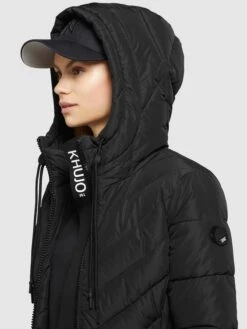 Khujo Manteaux De Mi-saison Manteau Mi-saison Mugg Femme Noir -Khujo bf6ddfb93f48d86f1c7c2f179bec4e53