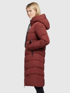 Khujo Manteaux De Mi-saison Manteau Mi-saison Klayd Femme Rouge Foncé -Khujo c1823b7af67ed1752bf64842fef6524b