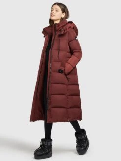 Khujo Manteaux Dhiver Manteau D’hiver HAZELLE Femme Rouge Rouille -Khujo c8015ddca42489adb5f48eb35f2bb02e