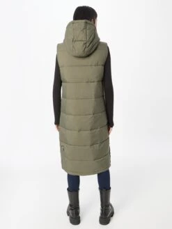 Khujo Vestes Sans Manches Gilet Tourin Femme Kaki -Khujo cf409bf99b4ba760e0f5e5567b0cf87f
