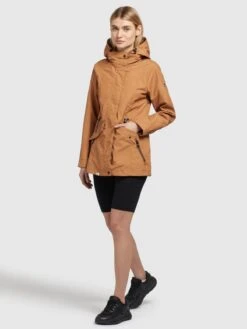 Khujo Parkas Parka Mi-saison FELINA Femme Camel -Khujo d94270bf37a833315ef37c17d8e850b8