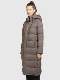 Khujo Manteaux Dhiver Manteau D’hiver Julina Femme Sépia -Khujo e954a5f22ec7e0baad7ecb9d1b82f832