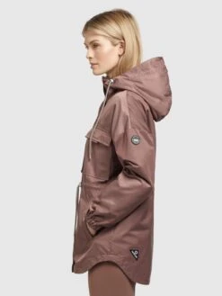 Khujo Vestes De Mi-saison Veste Mi-saison PRAYATA Femme Marron -Khujo f31f79002e37ec28e27a57a719621823
