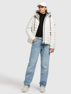 Khujo Vestes De Mi-saison Veste Mi-saison Lovina Femme Blanc -Khujo fbdff1ef5f63d684bdaa3eaf8d66da99