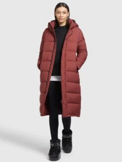 Khujo Manteaux Dhiver Manteau D’hiver Corinna Femme Rouge Rouille -Khujo fc3df2cc582e52896eb071800544e3d1