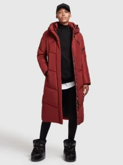 Khujo Manteaux De Mi-saison Manteau Mi-saison Femme Rouge Foncé -Khujo fcf5d934194bca564edcaea1e89a08a8