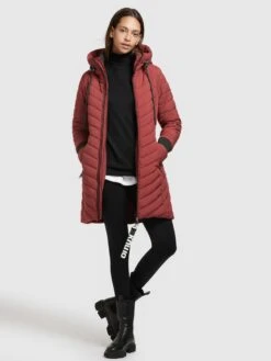 Khujo Manteaux Dhiver Manteau D’hiver Nita Femme Rouge Foncé -Khujo ff1bd1c4ba6542cbc65092e20295bc2b